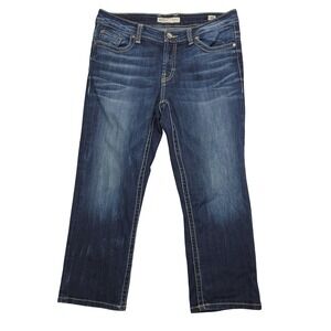 BKE Denim Dakota Women's Jeans Size 29 Blue Wash Crop Leg Curvy‎ Stretch Denim